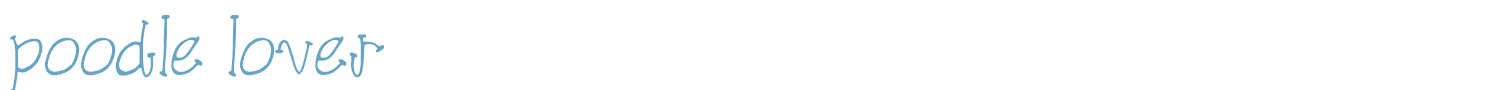 sample poodle lover font