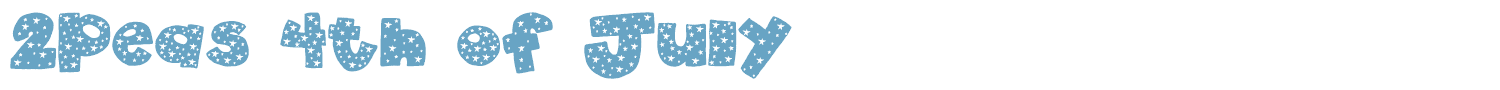 sample 2Peas 4th of July font