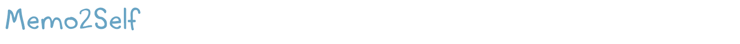 sample Memo2Self font