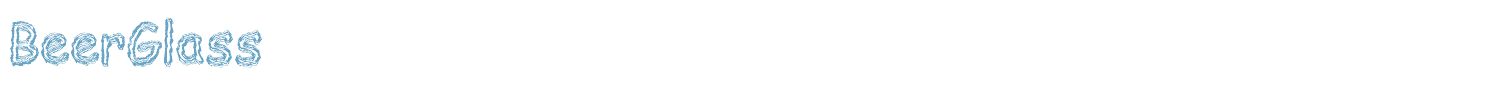 sample BeerGlass font