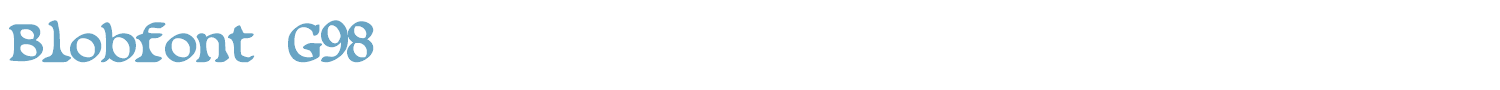 sample Blobfont font