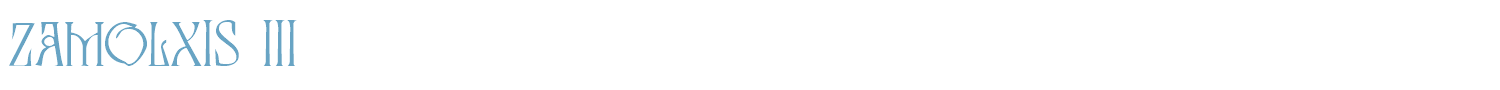 sample Zamolxis III font