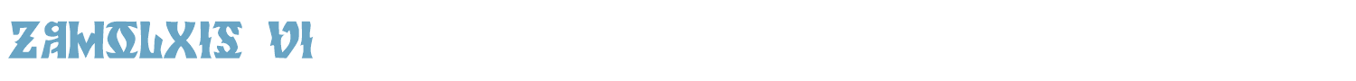 sample Zamolxis VI font