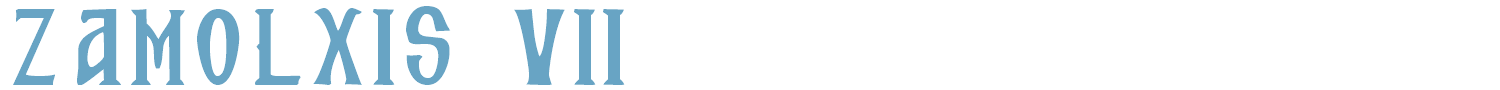 sample Zamolxis VII font