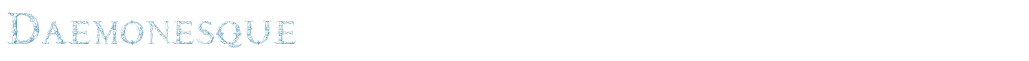 sample Daemonesque font