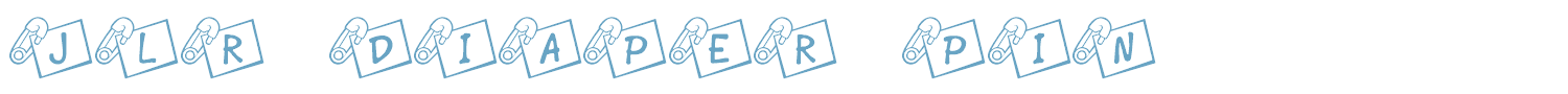 sample JLR Diaper Pin font