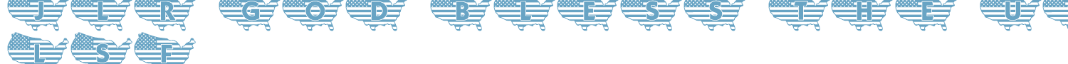 sample JLR God Bless the USA LSF font