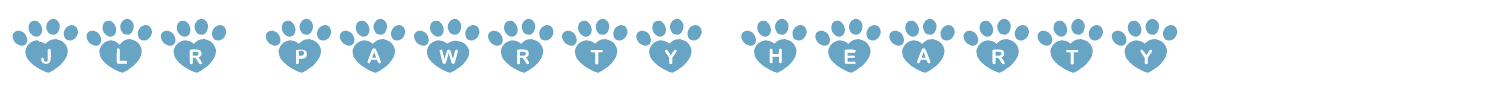 sample JLR Pawrty Hearty font