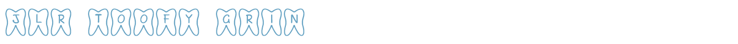 sample JLR Toofy Grin font