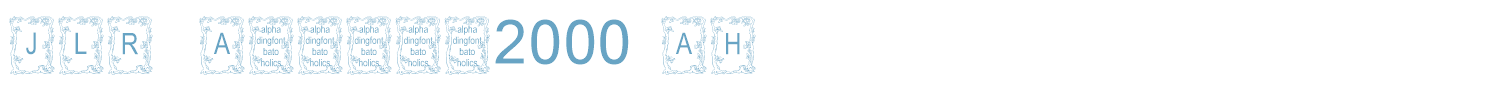 sample JLR Autumn2000 AH font