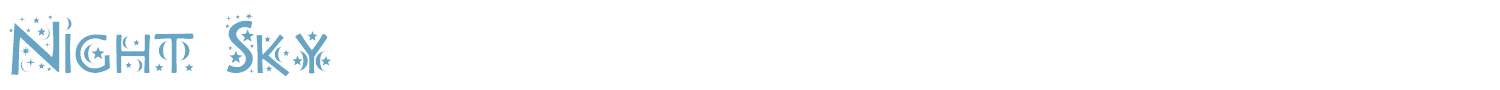 sample Night Sky font