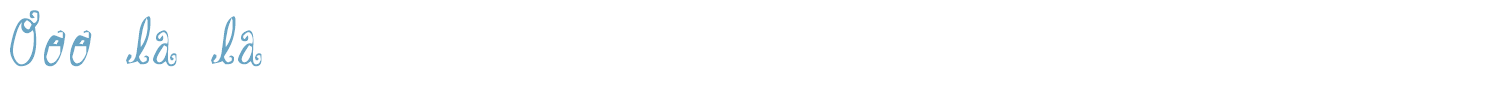 sample Ooo la la font