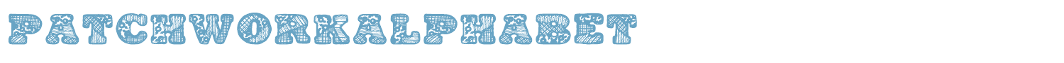 sample PatchworkAlphabet font