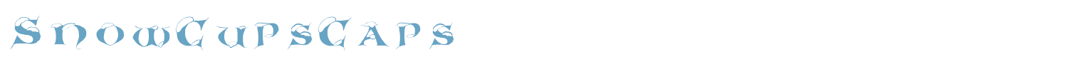 sample Snow Cups Caps font