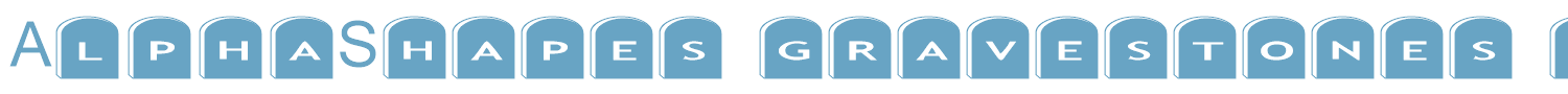 sample AlphaShapes gravestones 2 font
