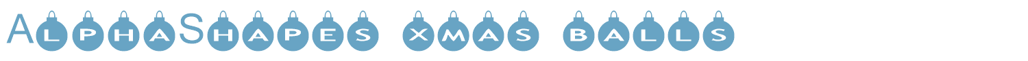 sample AlphaShapes xmas balls font