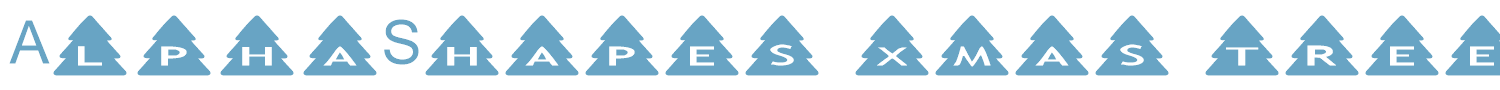 sample AlphaShapes xmas trees font