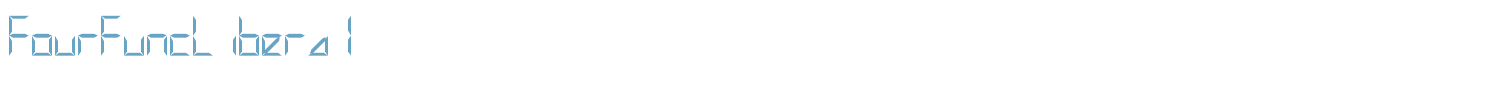 sample FourFuncLiberal font