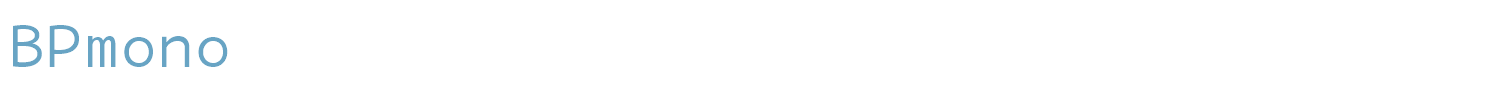 sample BPmono font