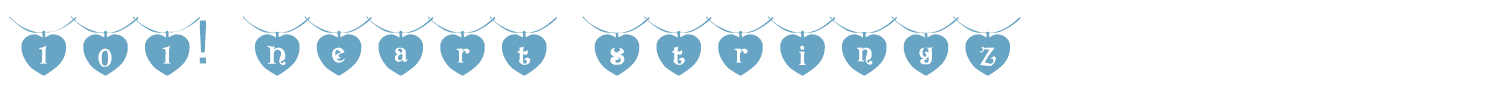 sample 101! Heart StringZ font