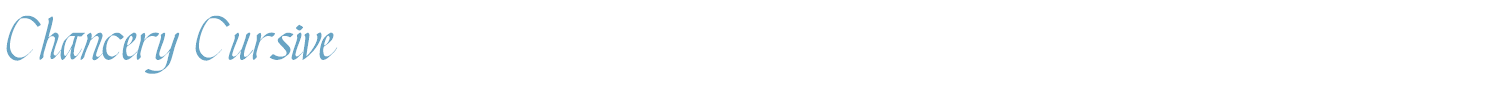 sample Chancery Cursive font