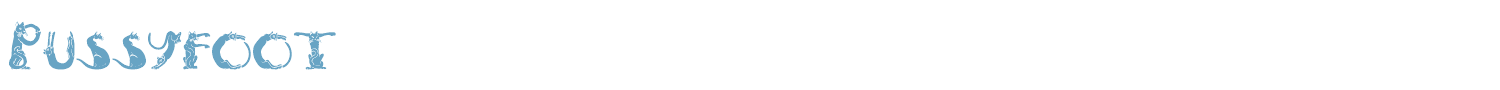 sample Pussyfoot font