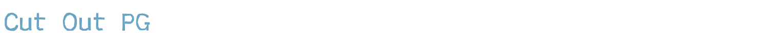 sample Cut Out PG font