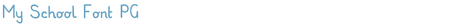 sample My School Font PG font