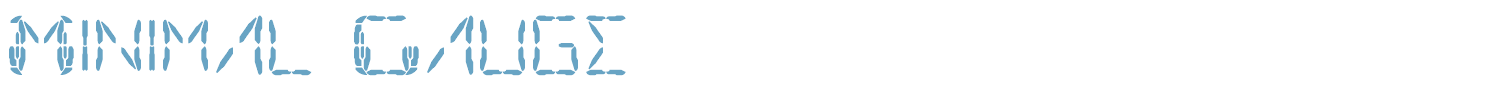 sample Minimal Gauge font