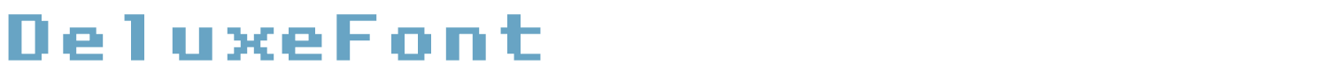 sample DeluxeFont font