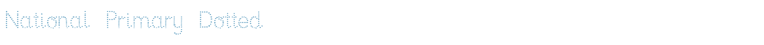 sample National Primary Dotted font
