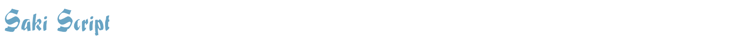 sample Saki Script font