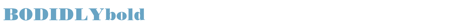 sample BODIDLY bold font