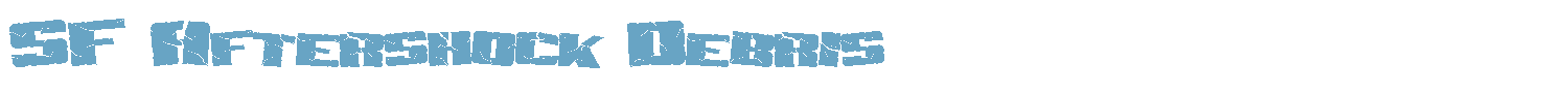 sample SF Aftershock Debris font