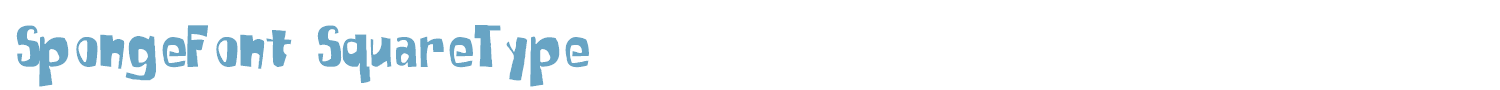 sample SpongeFont SquareType font