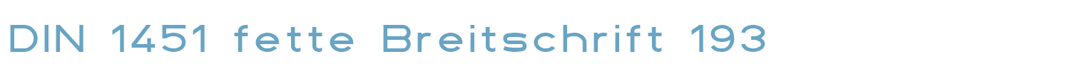 sample DIN 1451 fette Breitschrift 1936 font