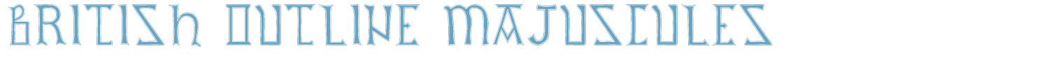 sample British Outline Majuscules font