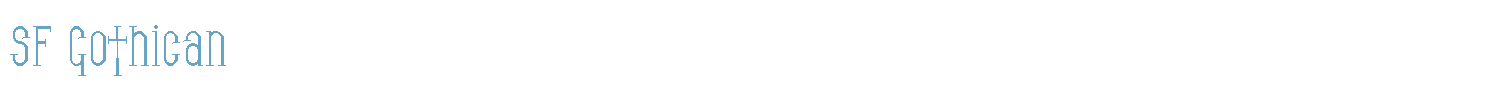 sample SF Gothican font