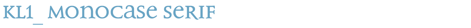 sample KL1 Monocase Serif font