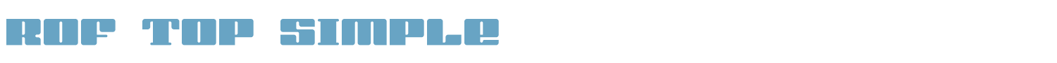 sample rof top simple font