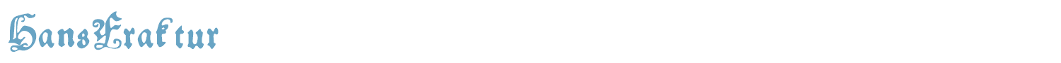 sample Hans Fraktur font