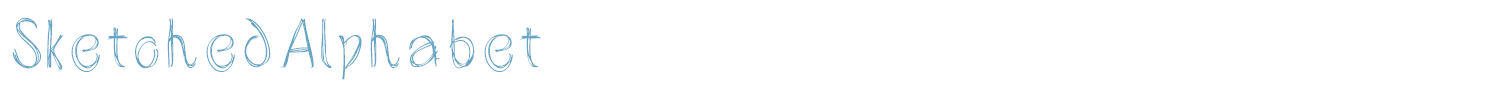 sample Sketched Alphabet font