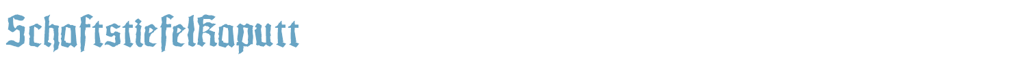 sample Schaftstiefel Kaputt font