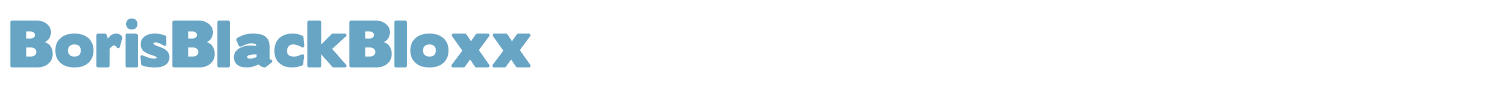 sample Boris Black Bloxx font