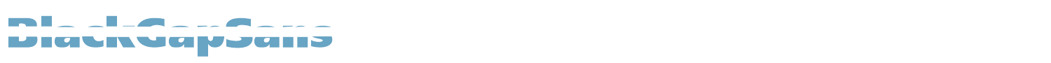 sample Black Gap Sans font