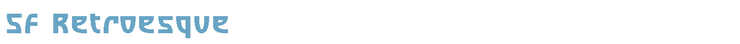 sample SF Retroesque font