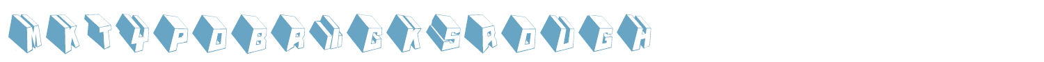sample MK Typobricks Rough font