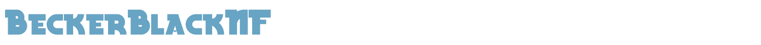 sample Becker Black NF font