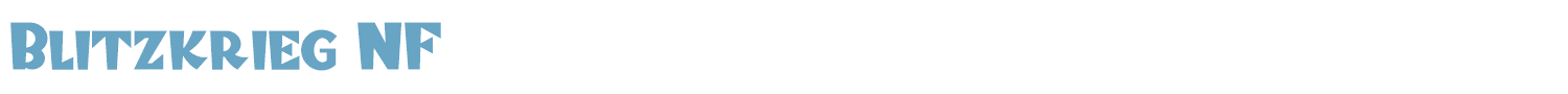 sample Blitzkrieg NF font