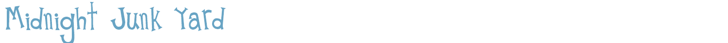 sample Midnight Junk Yard font
